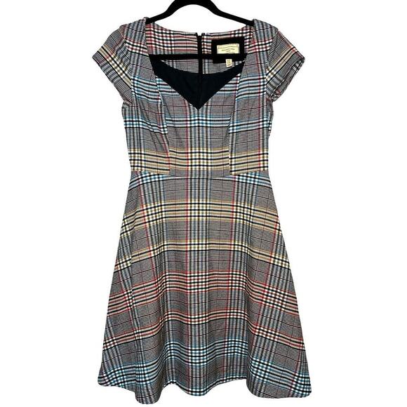 Moulinette Soeurs Anthropologie Women’s Finley Plaid Dress Multicolor Size 4 - Picture 2 of 8
